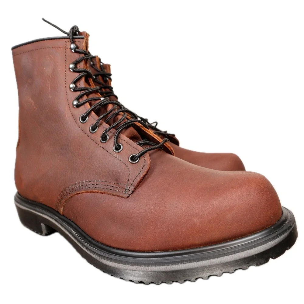 Red Wing 1210 Work Boots Mens 12 E3 Brown Leather 8 Inch Thinsulate Made in USA